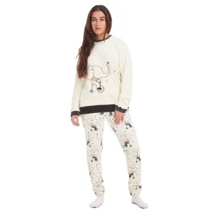 Women Winter Pajama Set Elephant Sweatshirt   Pants